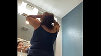 sexy dominican milf mature Anna Maria getting dolled up who wants to cum pull my panties down and fuck me from behind