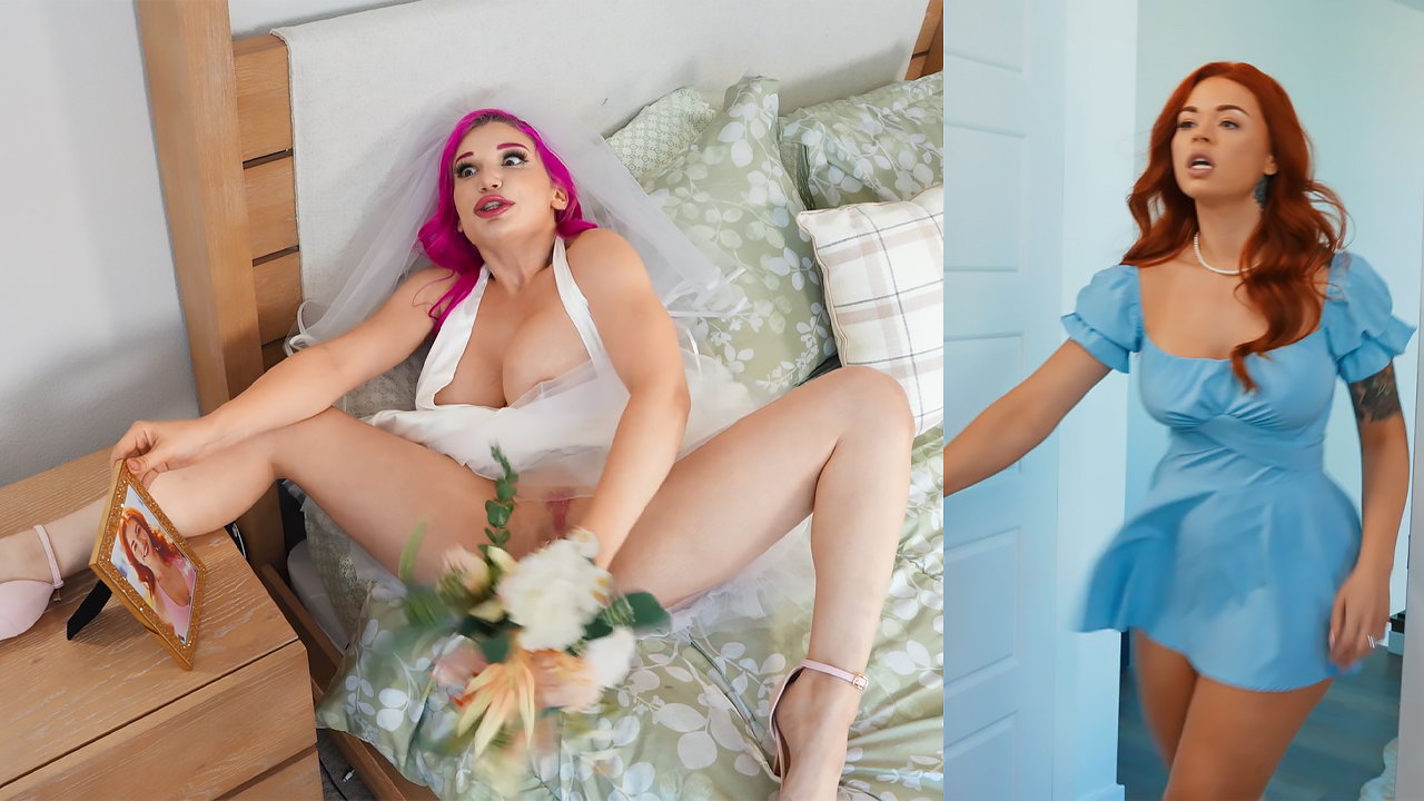 ¡Deja de meterte un consolador en el coño con mi ramo de novia!