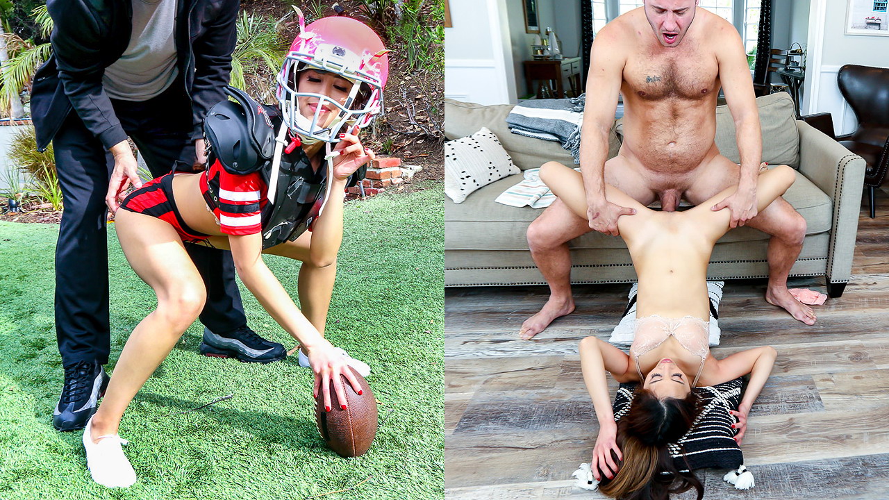 Con la super bowl en camino la flaca quiere impresionar a su novio de una manera sexy