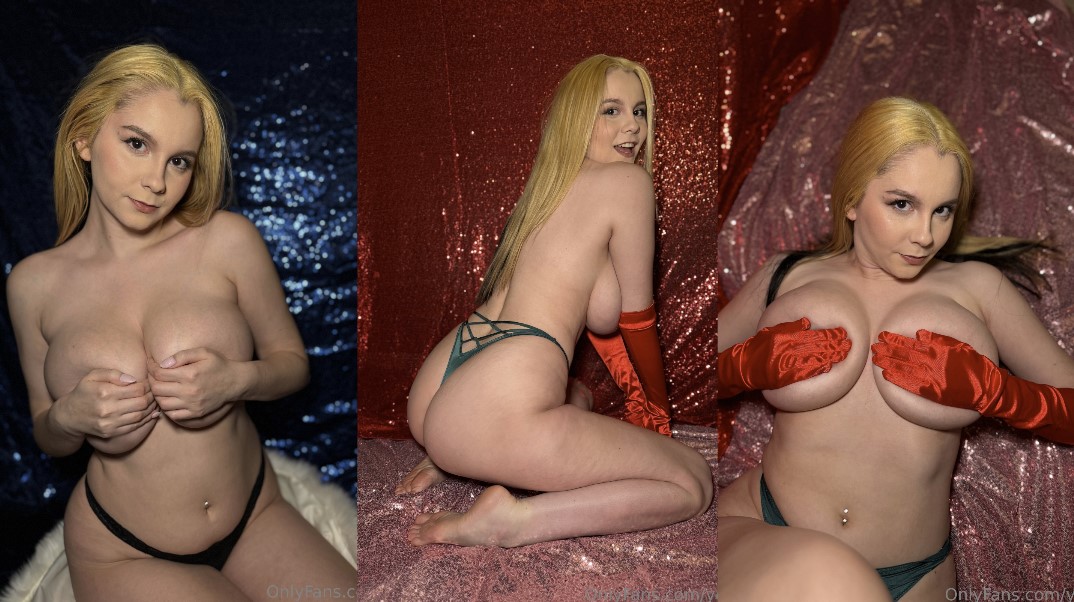 YELLZ0 Fotos de la manejo de lencería navideña en topless