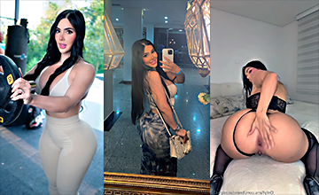 La perra caliente de Brenda Castro con un consolador en el culo